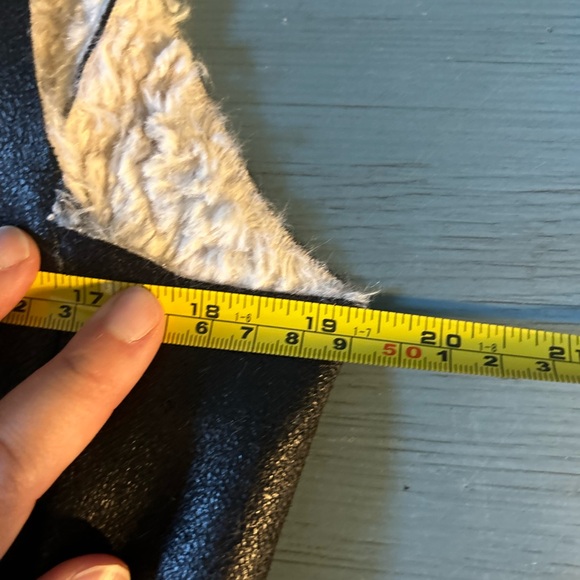 FC Jeans Black Bomber Vest, Faux Fur Lined, Size 8 - Picture 4 of 9